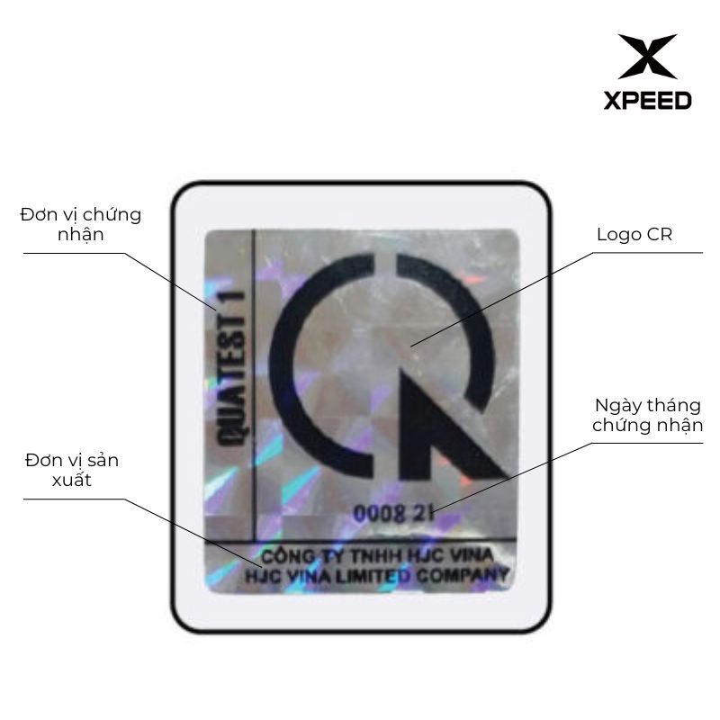 Tem mũ bảo hiểm đạt chuẩn tại Xpeed