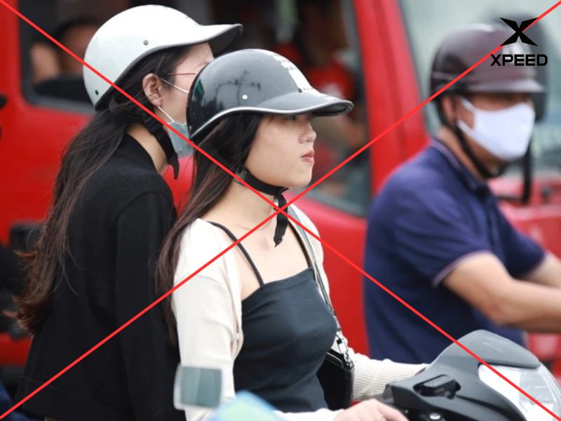 Mũ bảo hiểm lưỡi trai có bị phạt không